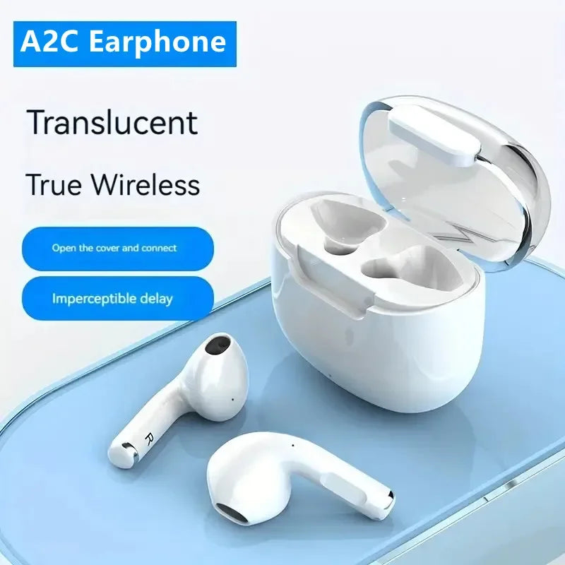 NUEVOS auriculares inalámbricos Bluetooth Macaron A2C TWS auténticos V5.3 con batería de larga duración y auriculares deportivos estéreo para juegos de baja latencia