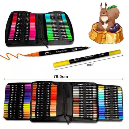 72/100/120/168Colors Markers Set Double Ended Manga Art Brush Pen Set ChildrenSchool Accessories Art Supplies Drawing Stationery