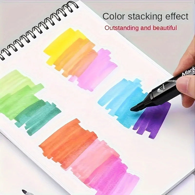 24/48/80 Colors Oily Art Marker Pen Set for Draw Double Headed Sketching Oily Tip Based Markers Graffiti Manga School Art Suppli