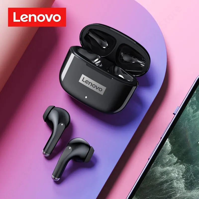 Auriculares Lenovo LP40 Pro Bluetooth 5,0 inalámbrico de deporte auriculares impermeables con micrófono Control táctil auriculares TWS