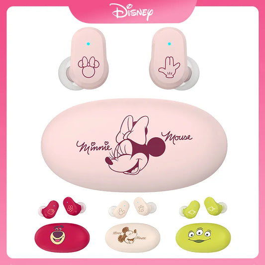 Auriculares inalámbricos Bluetooth originales de Disney, auriculares resistentes al agua con reducción de ruido para videojuegos, auriculares deportivos de calidad de sonido HIFI