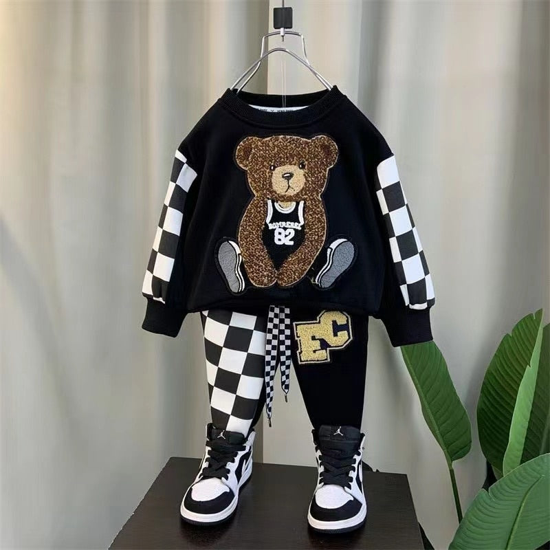 Conjunto Urso Quadriculado