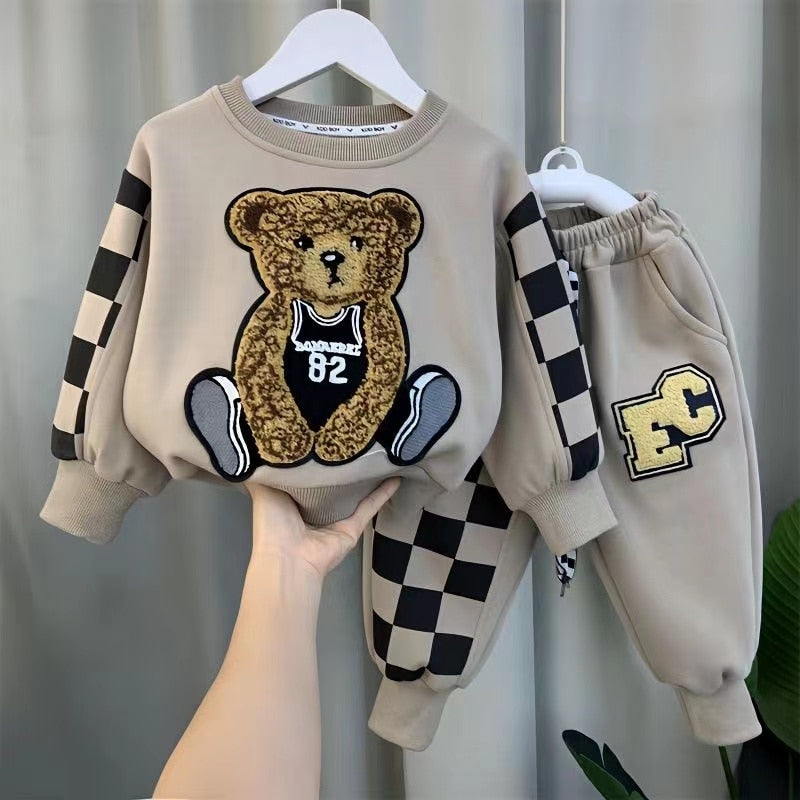 Conjunto Urso Quadriculado